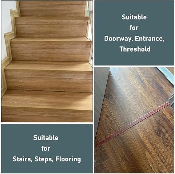 T-moulding Concave Line End-Cap Stair Nosing Skirting Laminate Flooring accessories