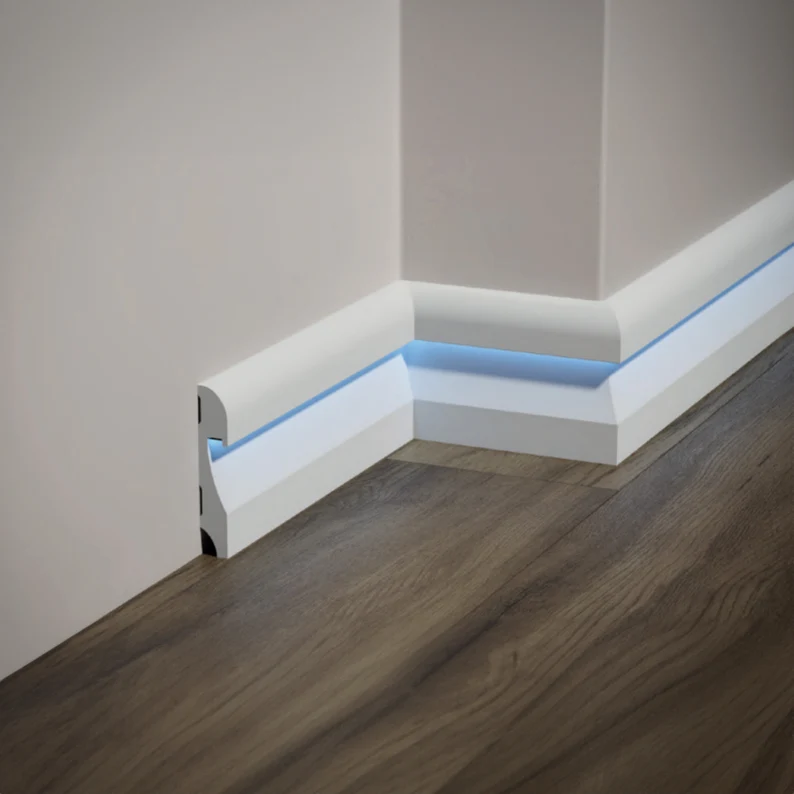 Hot sale PS white color accessories skirting baseboard ps skirting board