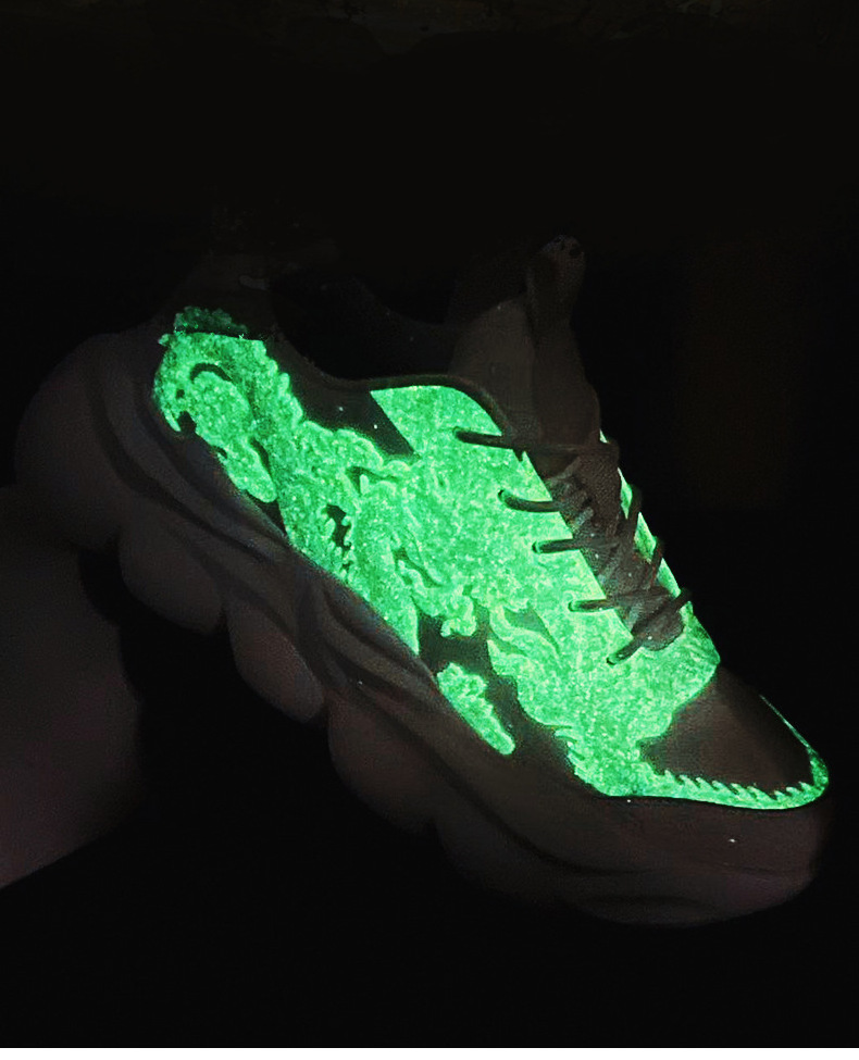 36-45 China Dragon Shoes 2024 Year of the Dragon Limited 3D Embossed Glow Sneakers China-Chic Hongyun Leading Casual Shoes Male