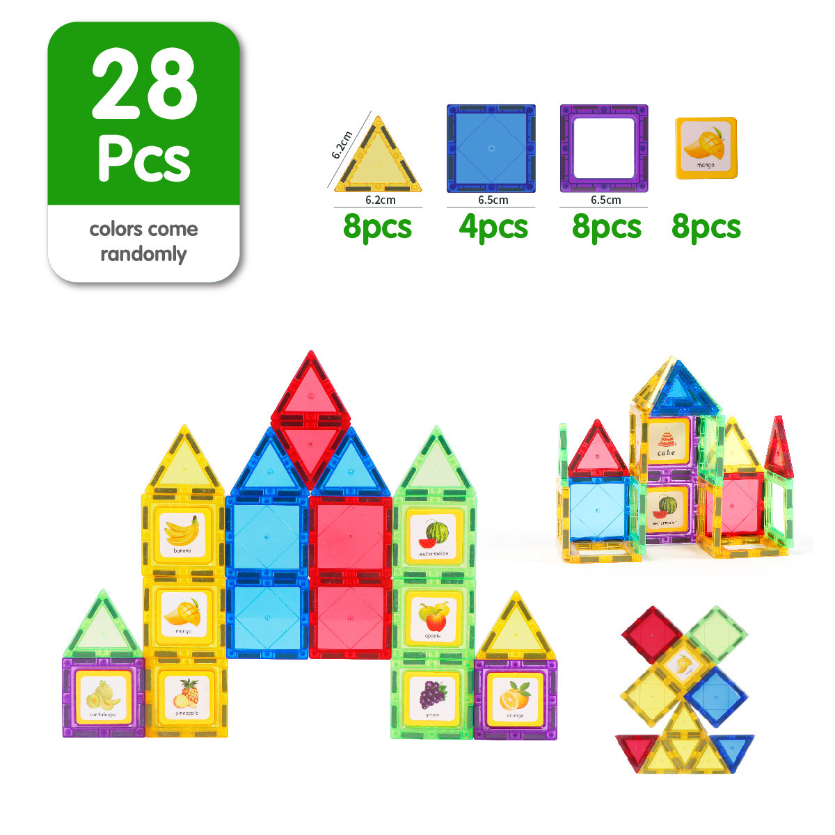 28pcs magnetic blocks 3d educational toys diy building blocks magnetic blocks toys for kids