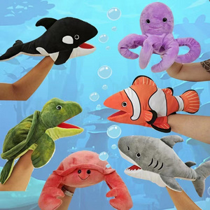 Wholesale Customized different size and colors animal hand puppet toy