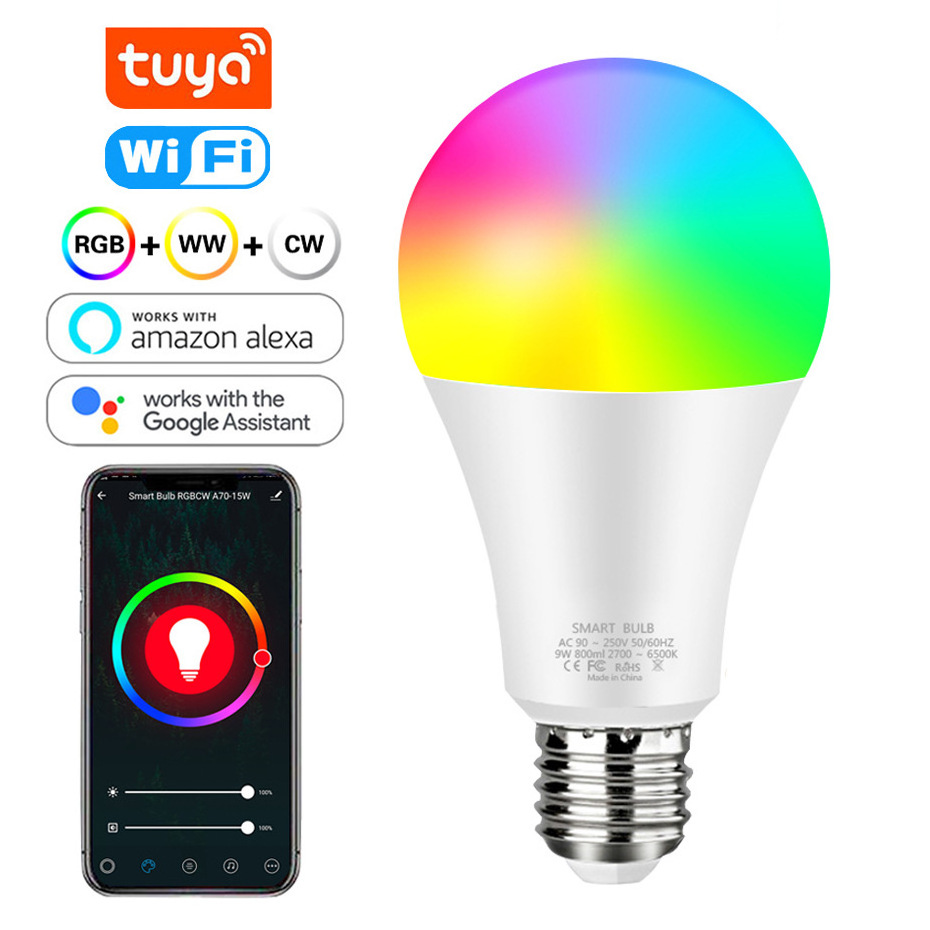 Smart Light Lamp Wifi Bulb 12W 15W 16 Color Changing  Magic RGB LED Bulb e27 110V 220V Rechargeable Light Led Bulbs