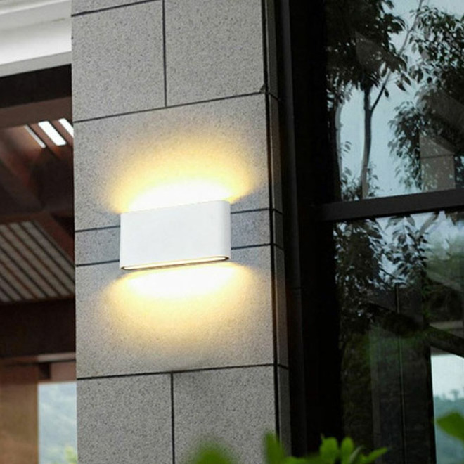 New Arrival Hotel aluminum Outdoor Waterproof Indoor Modern LED Wall Pack Sconce Up and Down Lights Lamp Light Outdoor