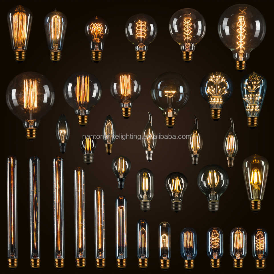 25W 40W 60W Retro Vintage Edison T30 Bulb Incandescent Bulbs E26 E27 Flute Edison Lamp 110V 220V T300 T225 T185 T140 T10 Bulb