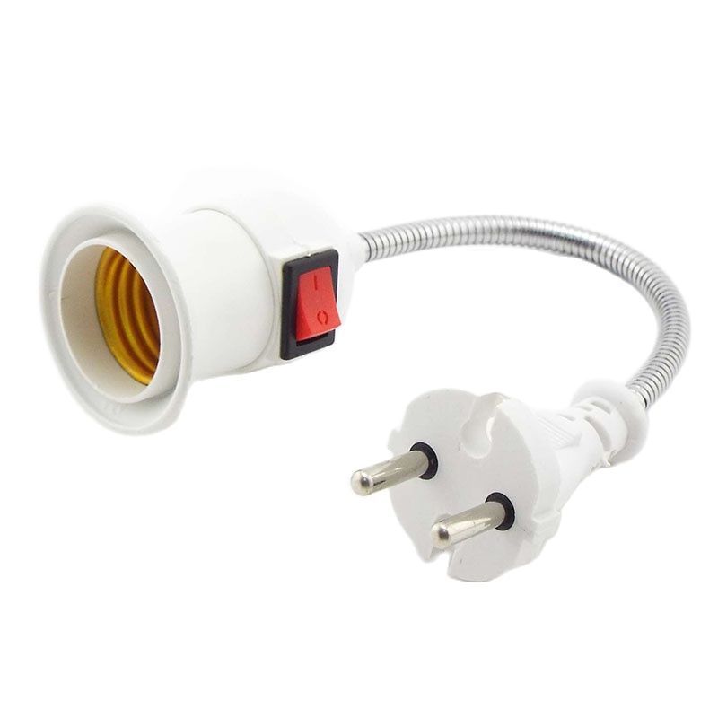 MYAMMAR Vietnam Lao Cambodia Philippines Socket Lamp Bulb Holder Light Socket With Switch EU US Plug Lamp Holder