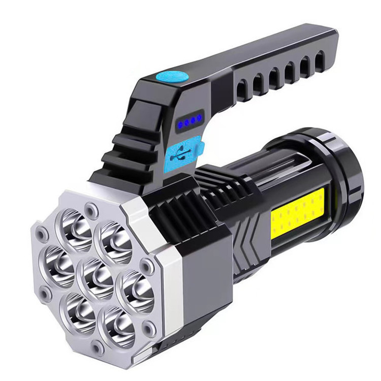 Highlight Multi-functional LED Glare Flashlight 7LED+COB Cob Side Light  Portable Flashlight