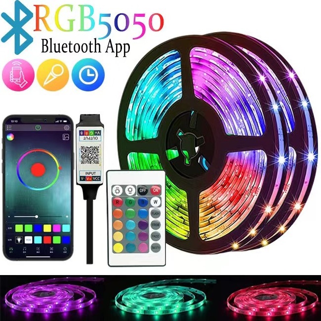 RGB Infrared Bluetooth Control Luces Luminous Decoration for Living Room 5050 Ribbon Lighting Led Strip Light 12 led per meter