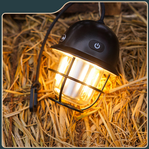 Outdoor Lighting Camping Lamp type-c USB Charging Retro Barn Lantern Campsite Lamp  Light Tent LED Light for Camping