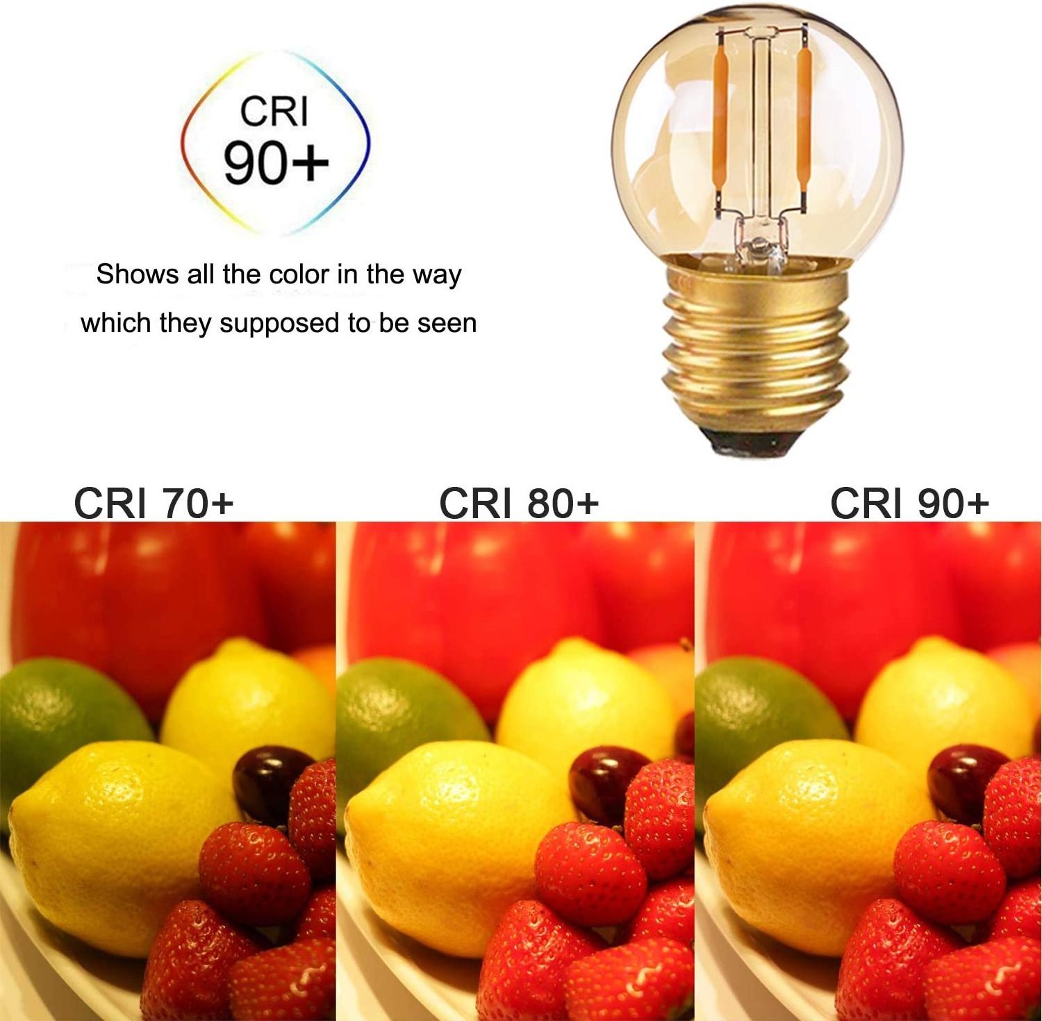 Wholesale LED Filament Mini Globe Light Bulb Amber Class E27 Bulb For Outdoor Living Room