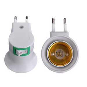 Useful 1/2pcs E27 LED Light Lamp Bulbs Socket Base Holder EU Plug Adapter ON/OFF Switch LED Switch