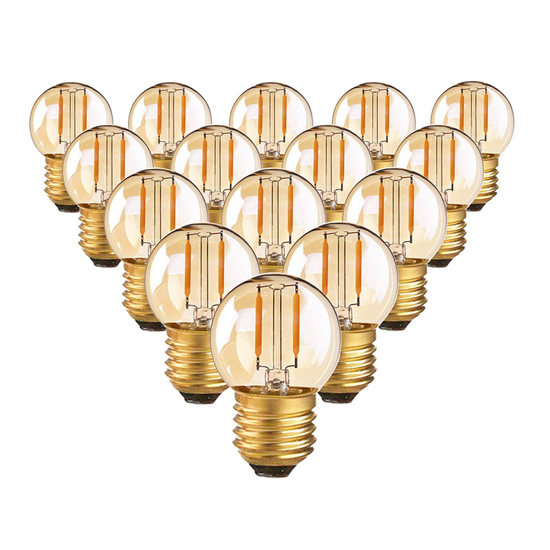 Wholesale LED Filament Mini Globe Light Bulb Amber Class E27 Bulb For Outdoor Living Room