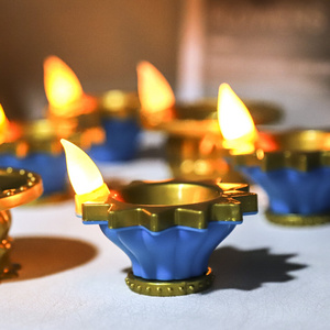 2023 Wholesale New Led Candle Light Indian Oil Lamp Floating Candle Diya Diwali Creative Water Decoration