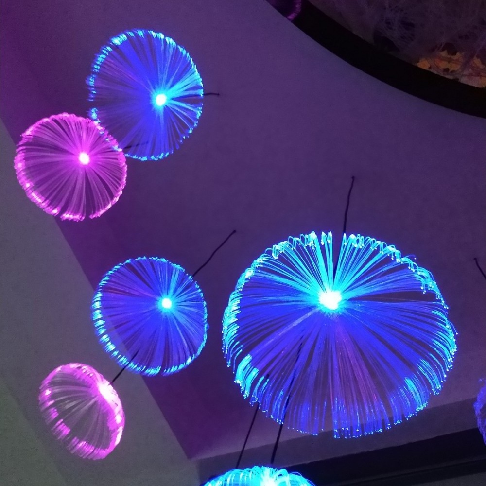 New Product Jellyfish Led Light for Holiday Garden Decoration Fiber Optic Lamps Christmas Lighting Decoration 65 80 Landscape