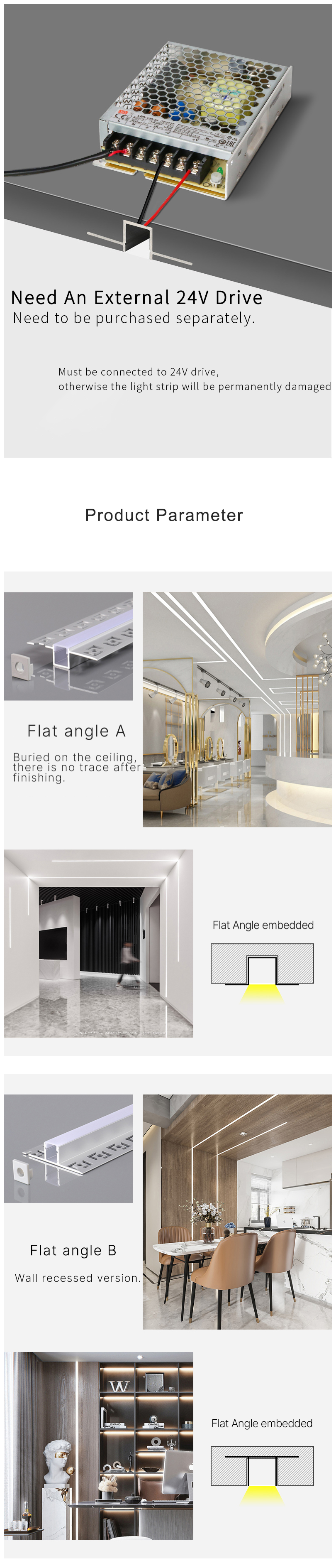 Commercial Lighting Magnetic Track System Recessed Spot Focus Lamp Linear Light Magnetic COB LED Track Light