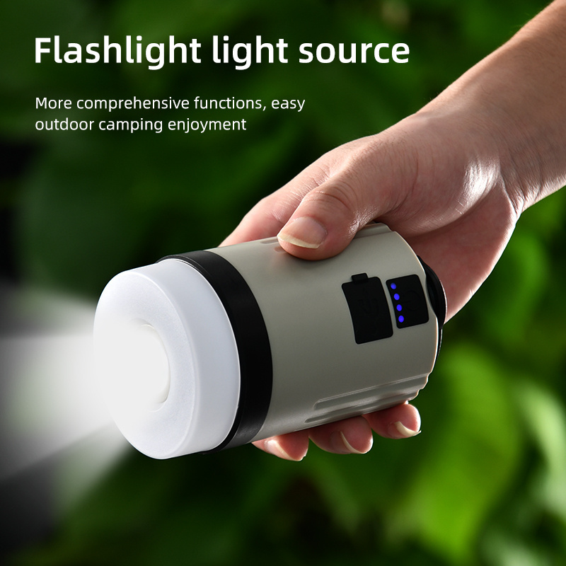 Helius New Camping Rechargeable LED Camping Emergency Tent Outdoor Camping Ambiance Home Eye Protection Work Light Flashlight