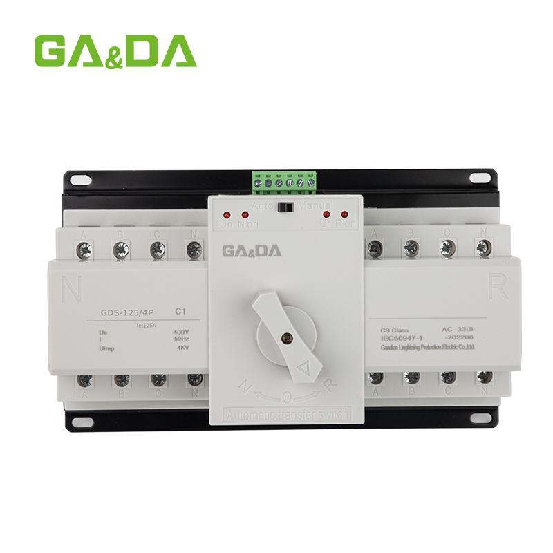 4p 125A Automatic Generator CE Transfer Switch Controller ATS Dual Power Changeover Switch