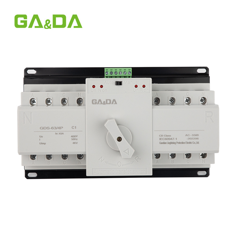 Automatic changeover switch dual power automatic ATS 63 apm 3 phase manual changeover switch