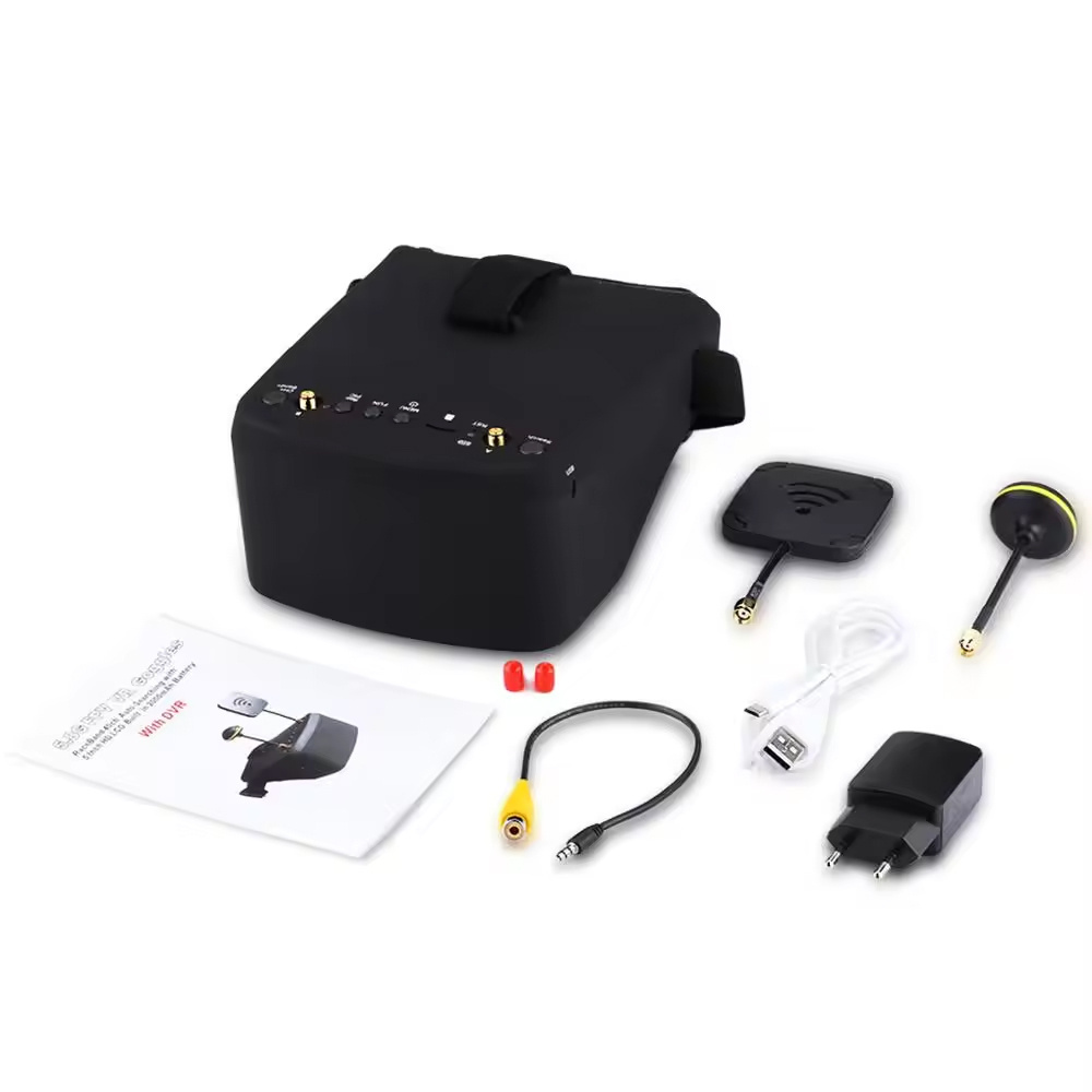 800D 5 inch lcd 40ch 5.8ghz FPV goggles with Built in DVR and split monitor Design for drone