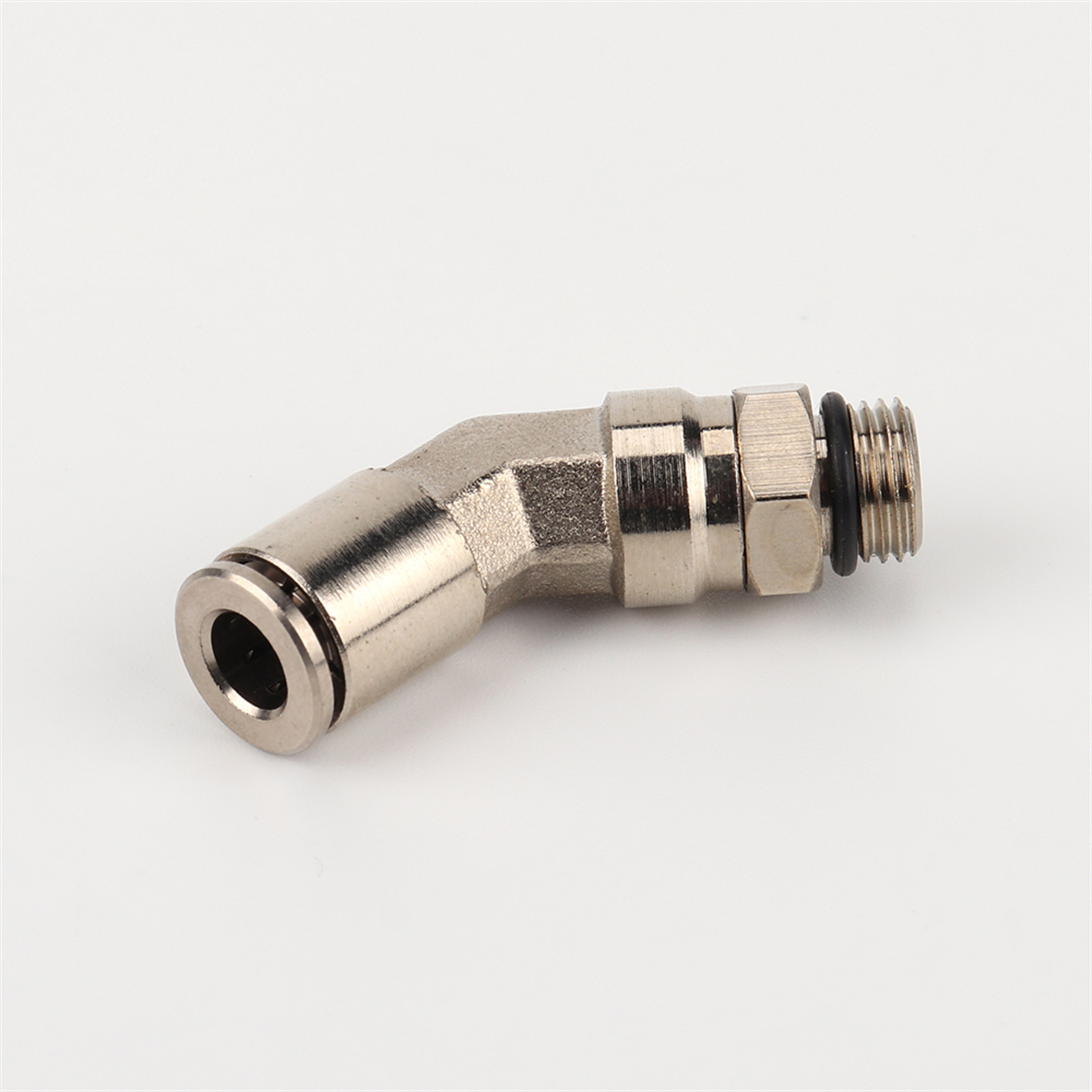 Push to Connect Swivel Male Elbow 45 degree TUBE OD X NPTF MALE DOT Air Brake Brass Fittings