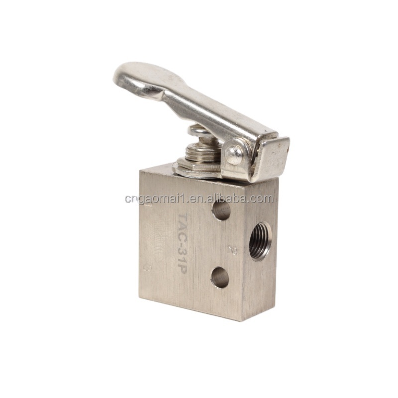 TAC-31P-34T valve small steel bevel gear sets size easy to operate manual toggles switch valves mechanical pneumatic button