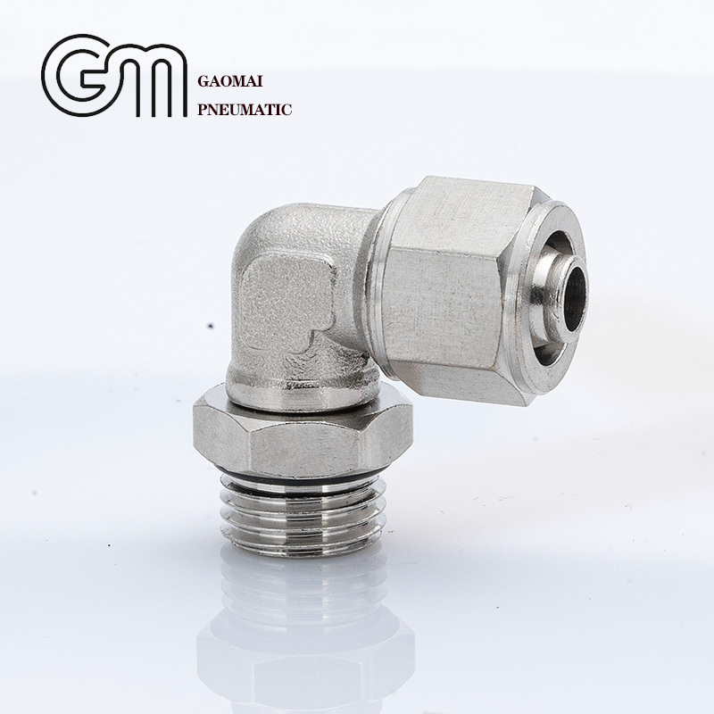 PL-G Pneumatic Brass Fitting Swivel Male Elbow Brass Fitting Swivel Male Fitting with hexagon screw nut