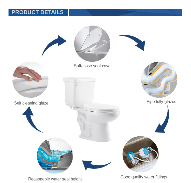 Hot sale high-quality sanitary ware bathroom Water saving flushing one piece toilet with bidet button