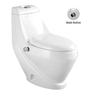 Hot sale high-quality sanitary ware bathroom Water saving flushing one piece toilet with bidet button