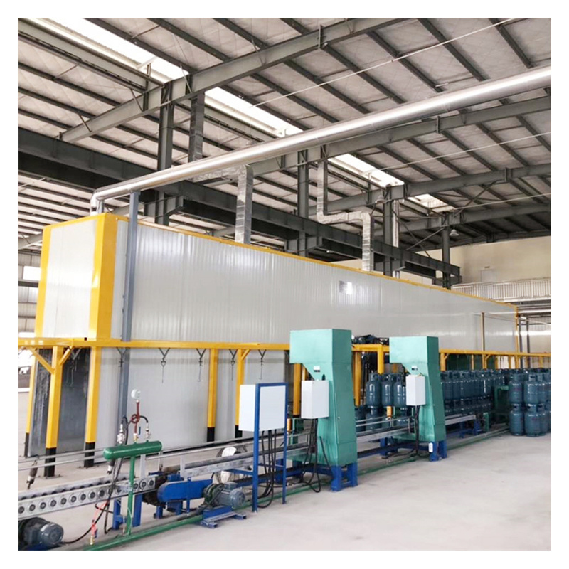 Automatic Electrostatic Spray Booths / Powder Coating Line for LPG Gas Cylinder