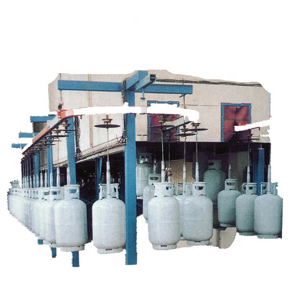 Automatic Electrostatic Spray Booths / Powder Coating Line for LPG Gas Cylinder