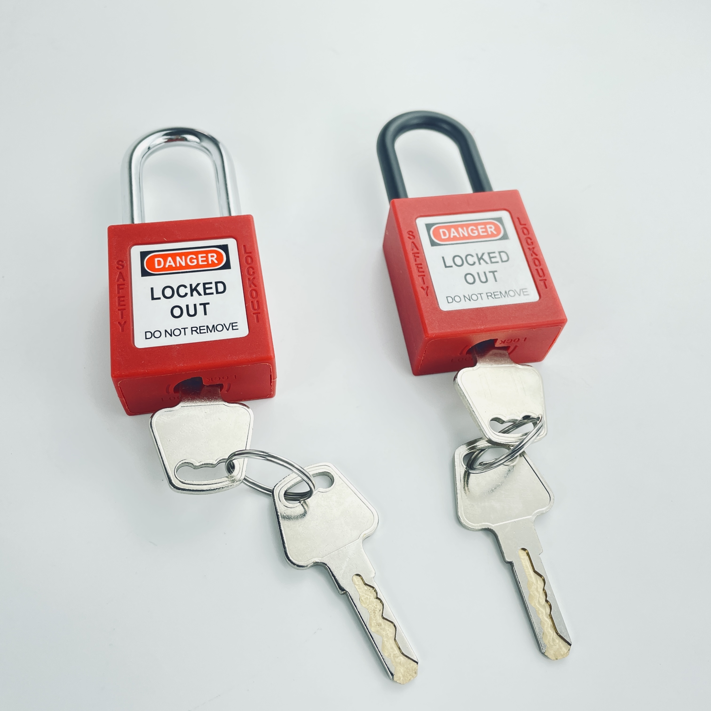 Industrial Aluminum Shackle Safety Padlock,Loto Manufacturer Keyed Alike Safety Padlock with Steel Lock Beam and Master Key