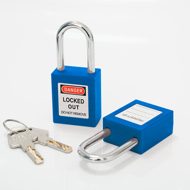 Electrical Tool Equipment Laser Coding Loto Lock Master Key System Padlocks And Keys Nylon Lockout Tagout Safety Pad Blue