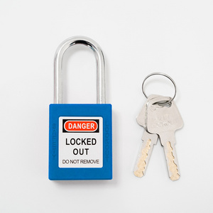 Electrical Tool Equipment Laser Coding Loto Lock Master Key System Padlocks And Keys Nylon Lockout Tagout Safety Pad Blue