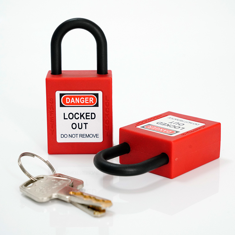 Oem Chinese Manufacturers 25Mm Safety Lockout Plastic Locks Padlock With Master Key Lock Device And Lock Out Safety Lockou