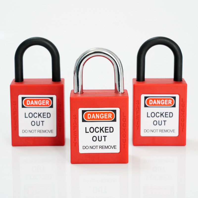 Oem Chinese Manufacturers 25Mm Safety Lockout Plastic Locks Padlock With Master Key Lock Device And Lock Out Safety Lockou