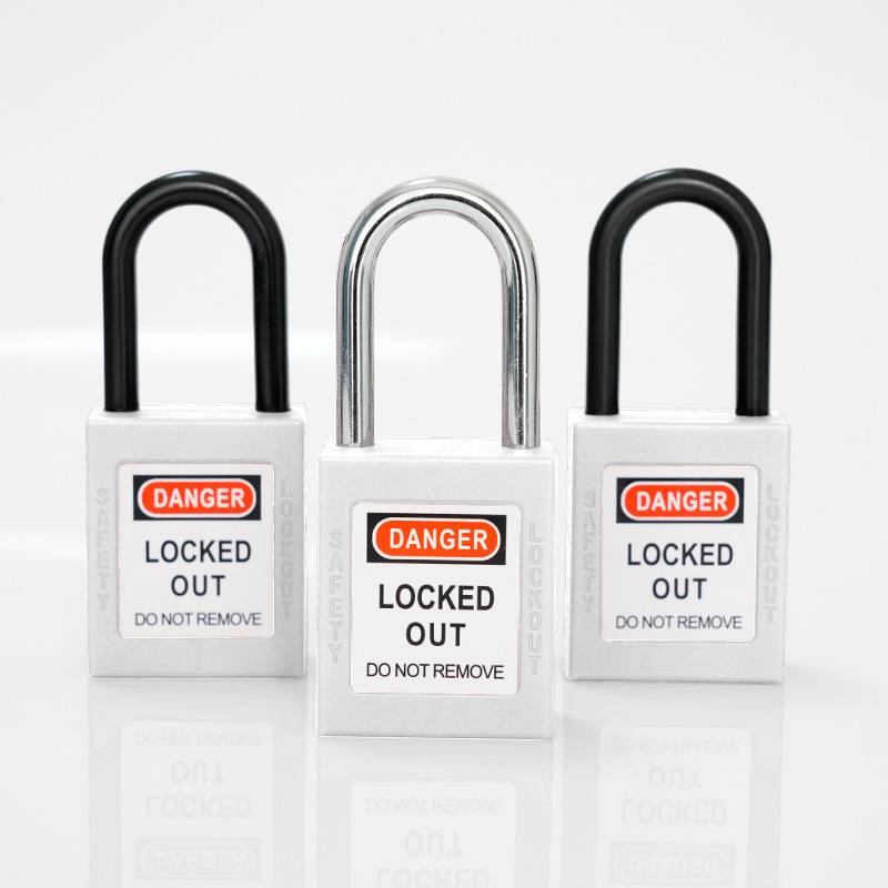 Oem Chinese Manufacturers 38Mm Safety Padlock Plastic Locks Padlock With Master Key Loto Lock Device And Lock Out Safety Lockout