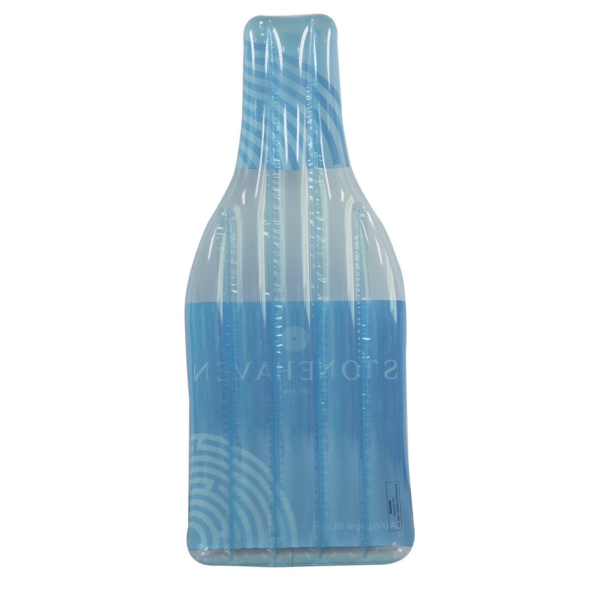 Blue PVC Inflatable Bottle Float for Swimming in Pools Lakes Rivers Beaches at Home Outdoor Row Play Toy