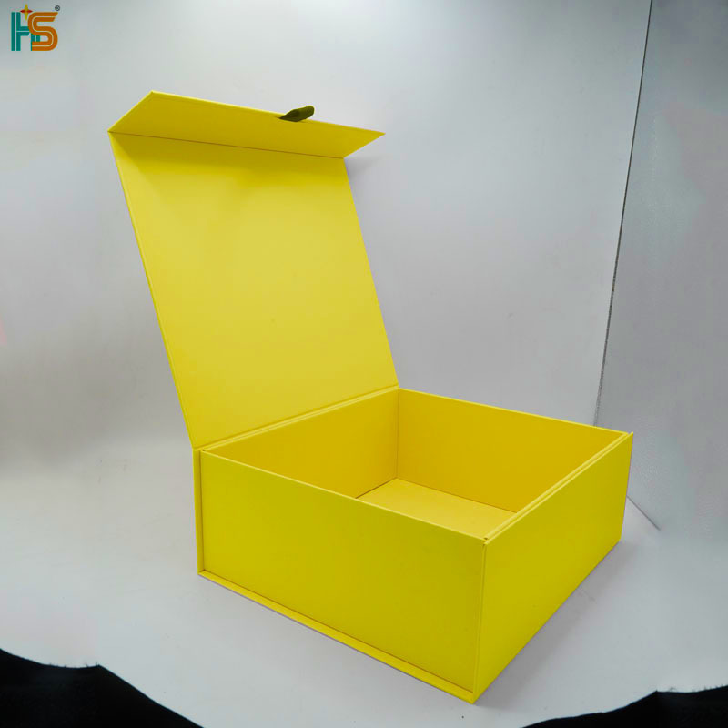 Luxury Jacket Packaging Box Custom Large Size Yellow Cardboard Collapsible Magnetic Gift Box