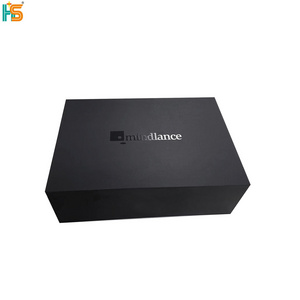 Black Durable Cardboard Packaging Boxes For Small Business Custom Uv Logo Magnetic Luxury Folding Gift Box With Magnetic Lid