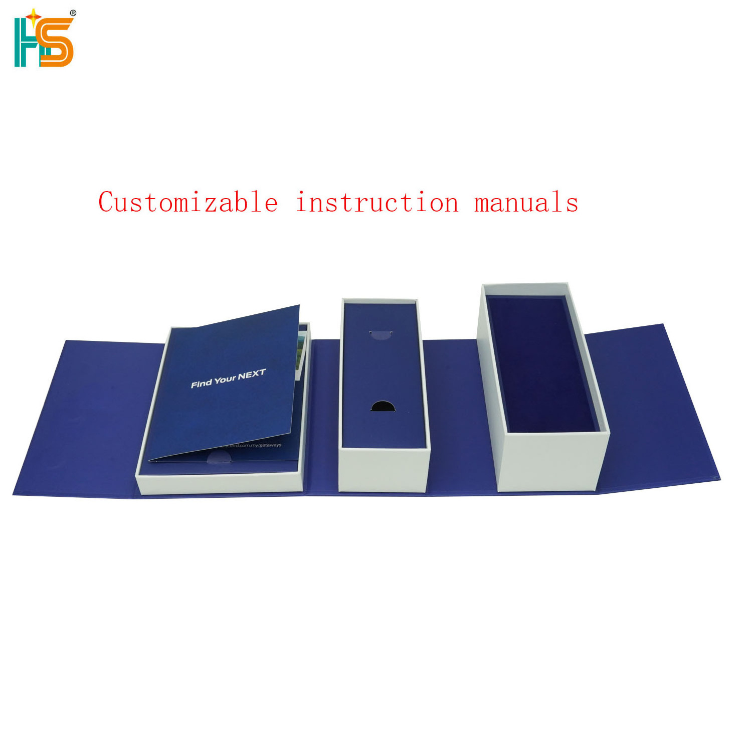 Custom Logo Blue Cardboard Insert Shaped Boxes Packaging Luxury Car Key Gift Rigid Box