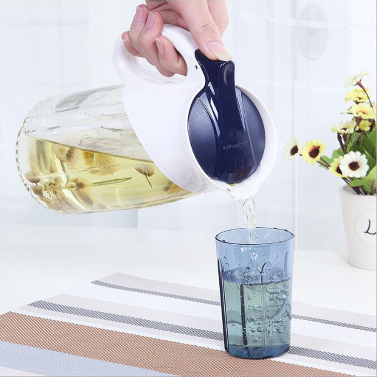 1.2L eco-friendly quality cold water pitcher juice dispenser glass water jug set with cups