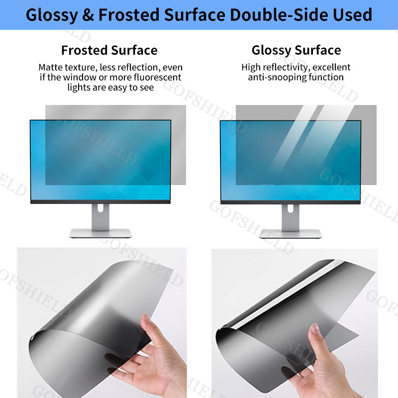 4 Way Anti Blue Light Privacy Film Anti Reflective Screen Privacy Filter Easy Install Screen Privacy Protector For 23.8