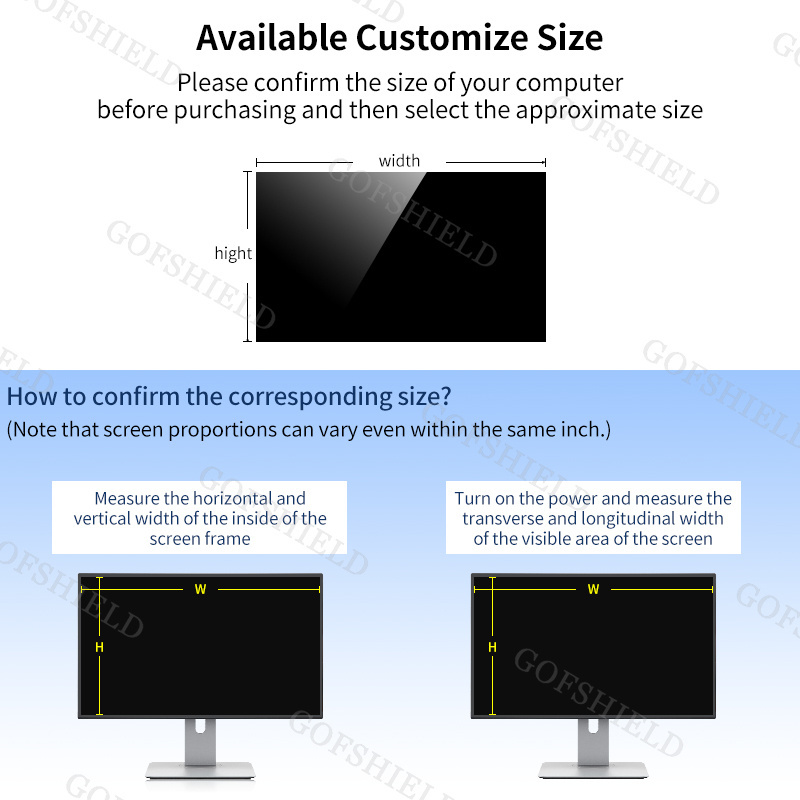 360 Degree New 21 Inch Screen Protector Guard Film For Widescreen Desktop LCD Monitor 16:10 Anti Glare Computer Privacy Filter