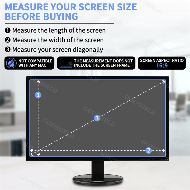 Ready Stock PET Material Matte Glare Anti High Sensitive Film For Computer 19.5 20 21.5 22 23.8 24 27 32 Inch Screen Guard