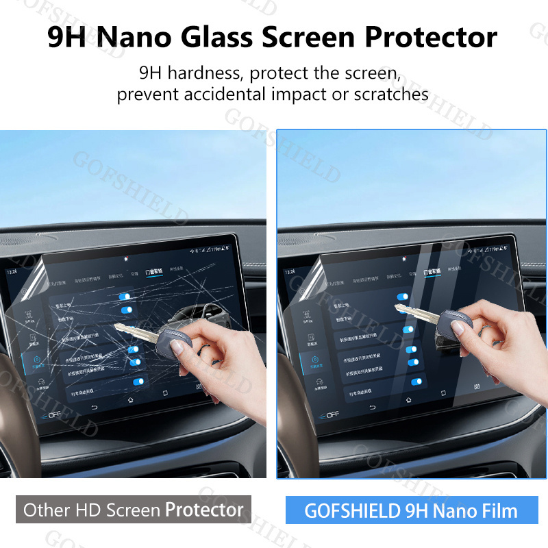 OEM Customized Car Touchscreen Film For BYD Qin DMI 8/12 Inch Navigation Car Display Navigation 9H Nano Glass Screen Protector