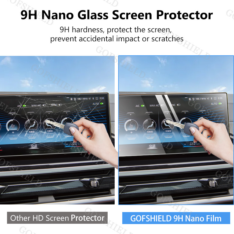 Best Seller Car Parts HD Clear GPS Screen Protector Navigation High Definition 9H Anti Shock Protection Film For Car DVD Player