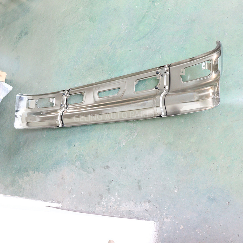 Geling Truck body spare parts aftermarket accessories chrome front bumper For ISUZU 600P 100P NPR NQR N-SERIES