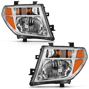 GELING crystal headlight amber Halogen front head lamp lights for nissan navara np300 Pathfinder 2005-2007 D40 frontier 2008