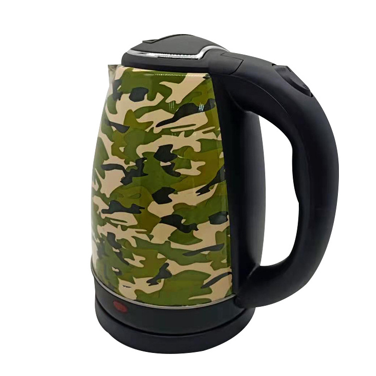 Factory wholesale army green color temperature control appliance stainless steel electric kettle