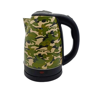 Factory wholesale army green color temperature control appliance stainless steel electric kettle