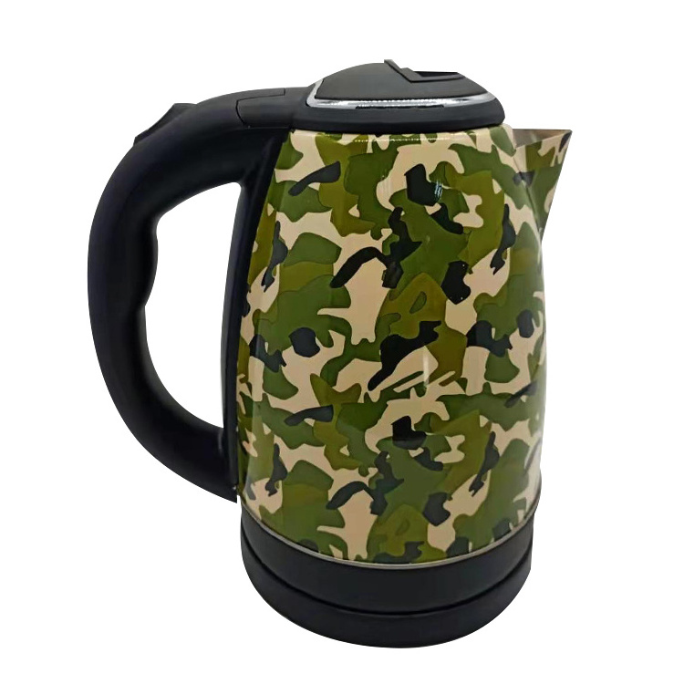 Factory wholesale army green color temperature control appliance stainless steel electric kettle